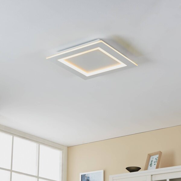 EGLO connect Plafoniera smart Connect Padrogiano-Z, dimmerabile, Bianco / Opale, Soggiorno / Sala da pranzo, Metallo, Moderno