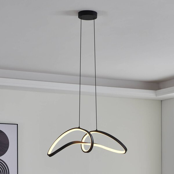 EGLO connect Lampada LED a sospensione Calarossa-Z, nero, alluminio Connect dimmerabile, Nero, Soggiorno / Sala da pranzo, Metallo, Moderno