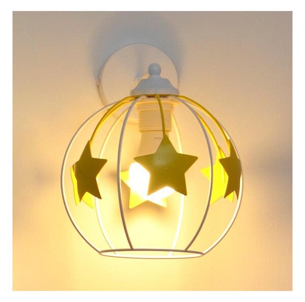 Applique per bambini STARS 1xE27/15W/230V giallo/bianco