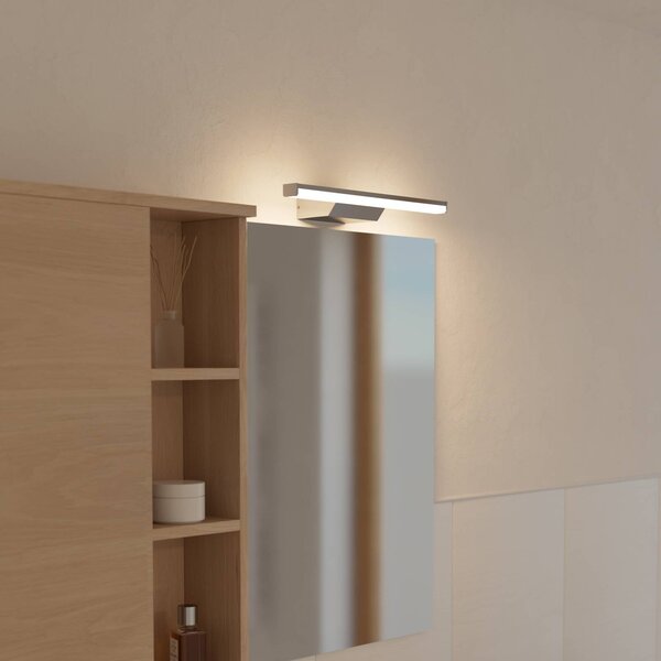 EGLO connect Luce per specchio a LED Smart Regello-Z, grigio dimmerabile, Bianco / Opale, Bagno, Alluminio, Moderno