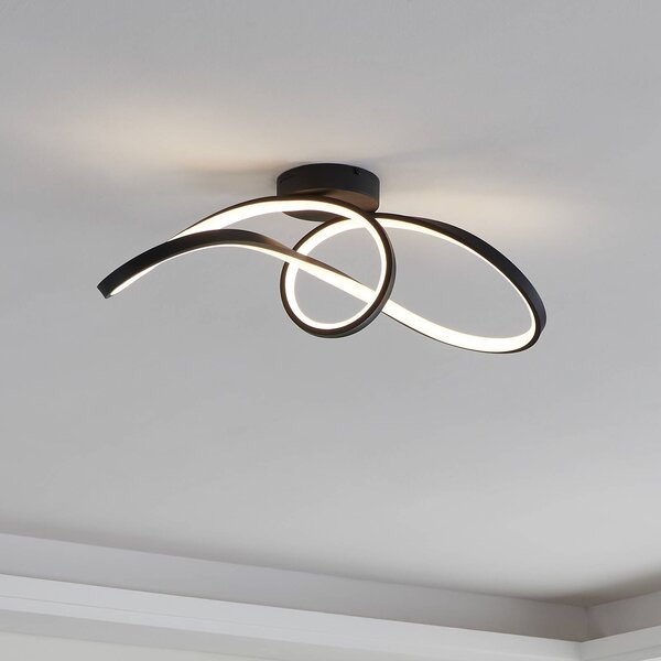 EGLO Plafoniera smart Connect Calarossa-Z, dimmerabile, Nero, Soggiorno / Sala da pranzo, Alluminio, Moderno