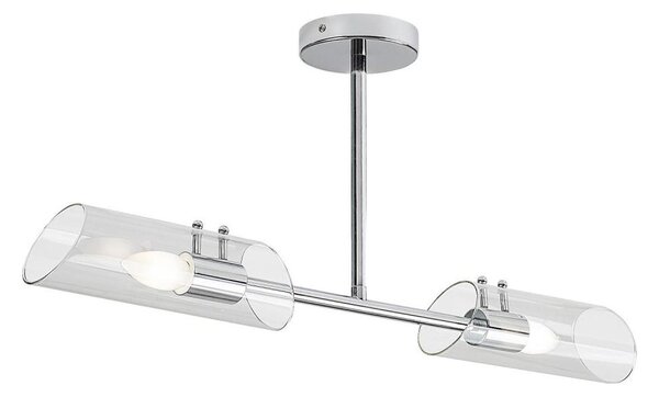 Rabalux 75030 - Lampadario da bagno a sospensione con supporto rigido TEODORO 2xE14/12W/230V IP44 cromo