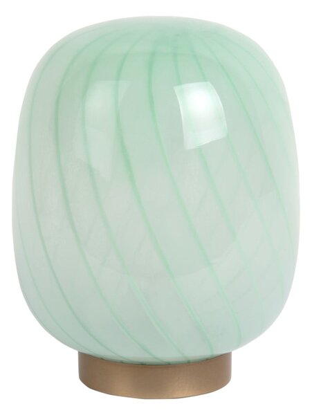Lampada da tavolo verde chiaro con paralume in vetro (altezza totale 20 cm) Summer Globe – Leitmotiv