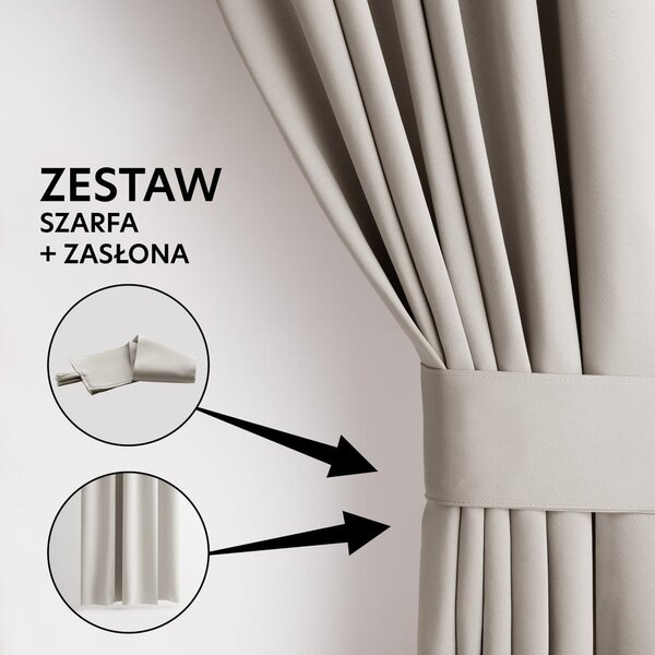 Tenda parzialmente oscurante beige 140x175 cm Kierra – Restilo
