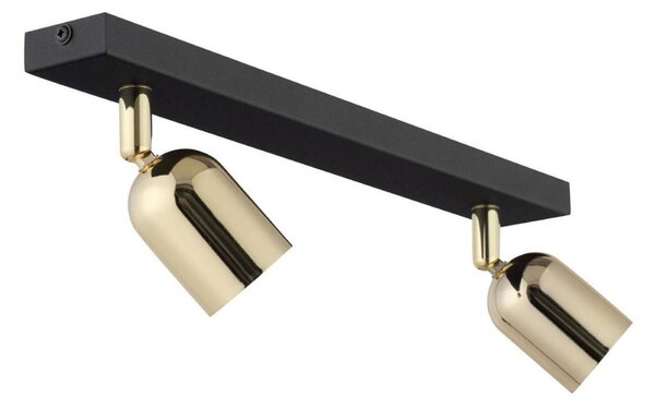 Faretto TOP 2xGU10/10W/230V nero/oro