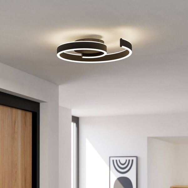 EGLO connect Plafoniera smart Andabaia-Z, dimmerabile, Nero, Soggiorno / Sala da pranzo, Alluminio, Moderno
