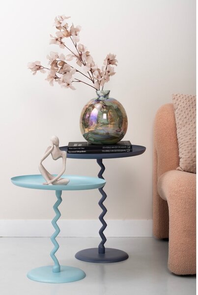 Tavolino rotondo in metallo ø 40 cm Zig Zag – Leitmotiv