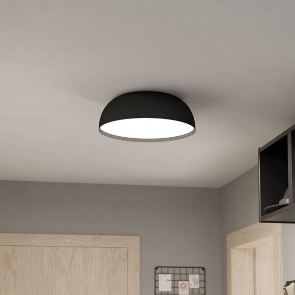 EGLO connect Plafoniera smart Tollos-Z, dimmerabile, Nero, Soggiorno / Sala da pranzo, Alluminio, Moderno