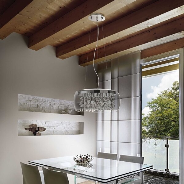 Ideal Lux - Lampadario a sospensione con filo AUDI 5xG9/40W/230V fumé