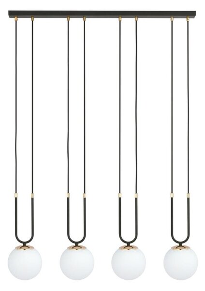 Lampadario a sospensione con filo GLAM 4xE14/10W/230V nero