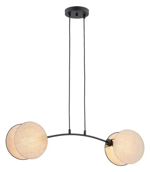 Lampadario a sospensione con filo MOTIF 2xE27/15W/230V beige