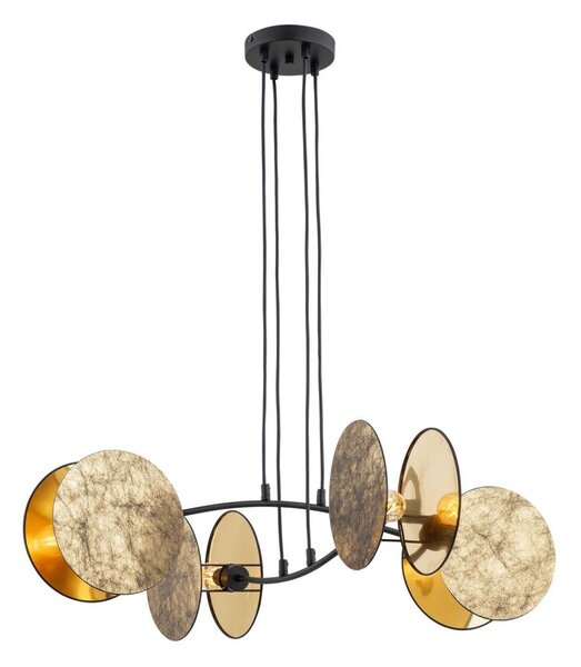 Lampadario a sospensione con filo MOTIF 4xE27/15W/230V oro
