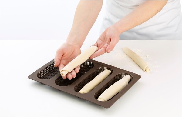 Set di stampi da forno in silicone adatti per baguette/adatti per pane 3 pz Essential – Lékué