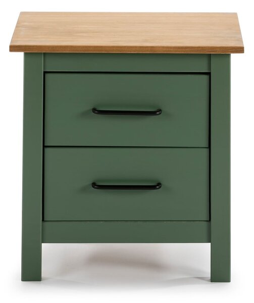 Comodino in legno verde Miranda - Marckeric