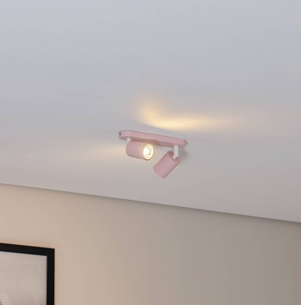 Faretto da soffitto Livia, rosa, 35 cm, a 2 luci, metallo, GU10 Livia TK Lighting, dimmerabile, Violetto / Fucsia / Rosa, Cameretta, Metallo, Faretto alogeno