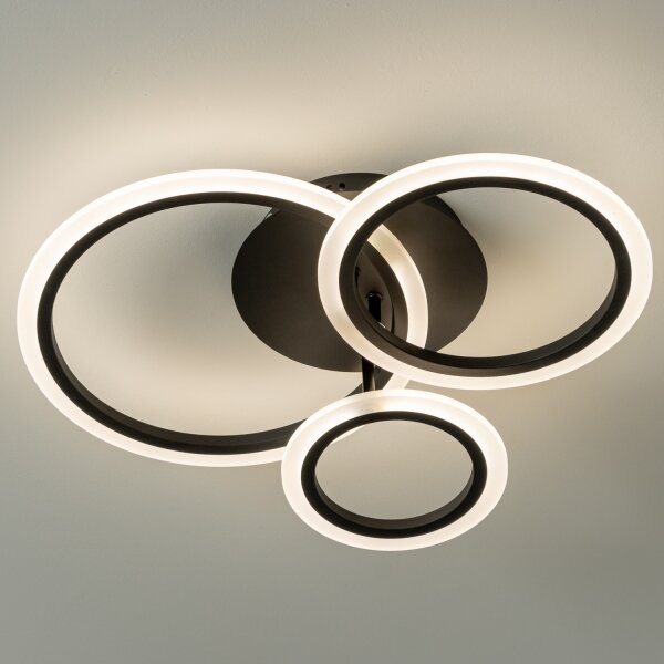Brilagi - Lampadario a plafone LED dimmerabile ORBITS LED/40W/230V 3000-6500K nero + +TC