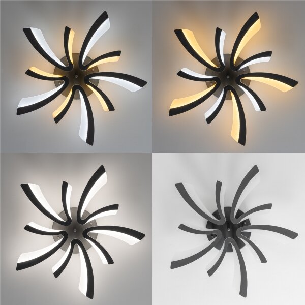 Brilagi - Lampadario a plafone LED dimmerabile TWIST LED/55W/230V 3000-6500K antracite + +TC
