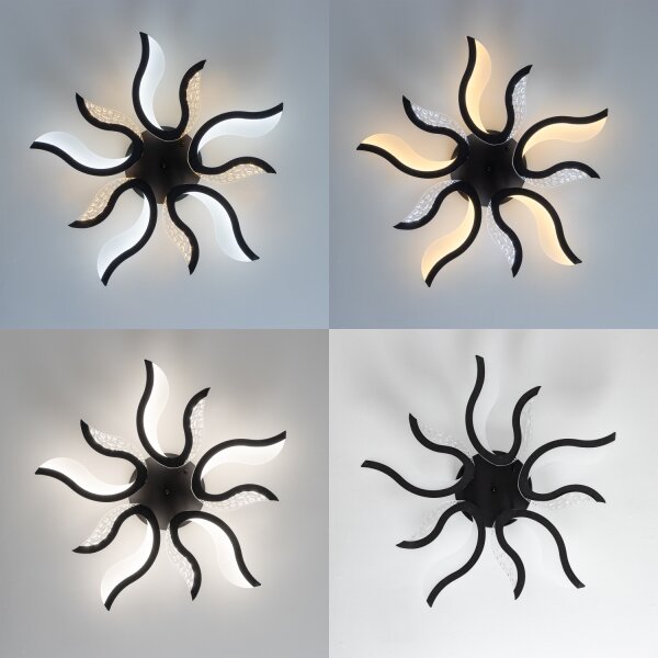 Brilagi - Lampadario a plafone LED dimmerabile TWIST LED/65W/230V 3000-6500K nero + +TC