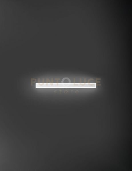 Applique in alluminio colore bianco wally biemissione led 22w 3000k