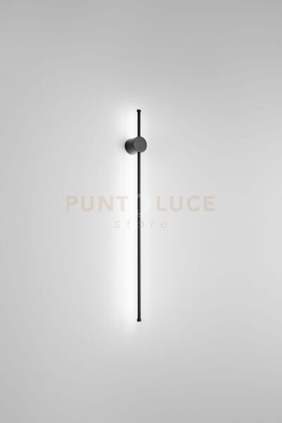 Applique in alluminio colore nero 97cm clock led 20w 3000k cri?90 2