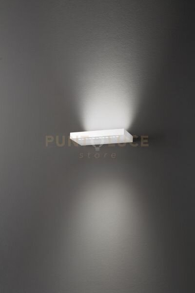 Applique biemissione in alluminio colore bianco bed led 16w 3000k c