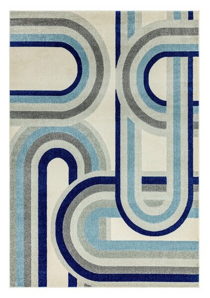 Tappeto blu polveroso 80x150 cm Nova Retro Blue – Asiatic Carpets