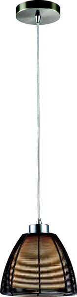 Searchlight 20032 - Lampadario a sospensione con filo 1xE27/60W/230V diametro 19 cm nero