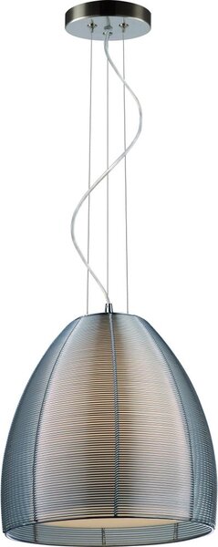 Searchlight 20028 - Lampadario a sospensione con filo 1xE27/60W/230V diametro 30 cm cromo