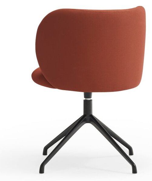 Sedia da pranzo color mattone in imbottito Mogi – Teulat