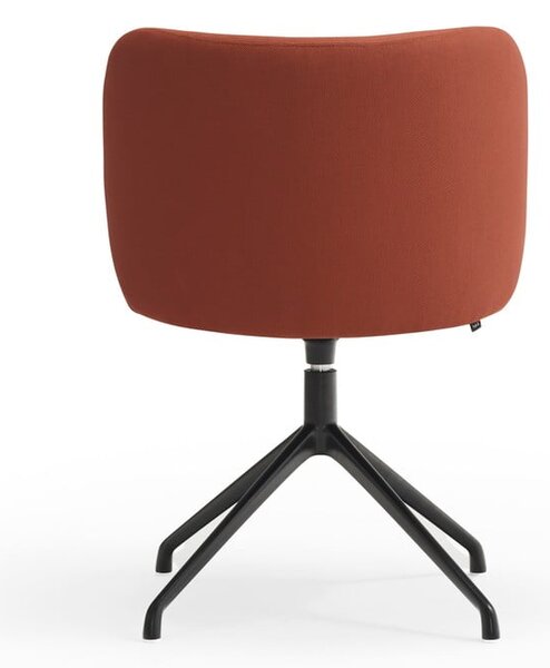 Sedia da pranzo color mattone in imbottito Mogi – Teulat