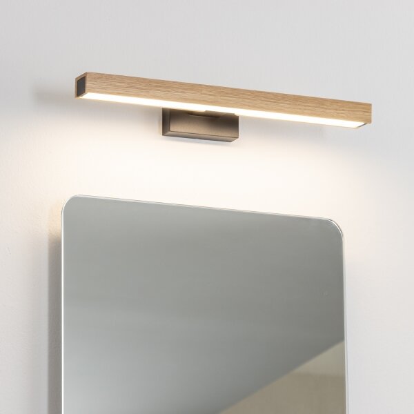 Brilagi-Illuminazione a LED per specchi da bagno WOODY MIRROR LED/8W/230V IP44 quercia/nero