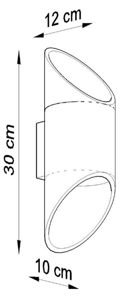 Applique da Parete per lampada G9 Bidirezionale PENNE 30