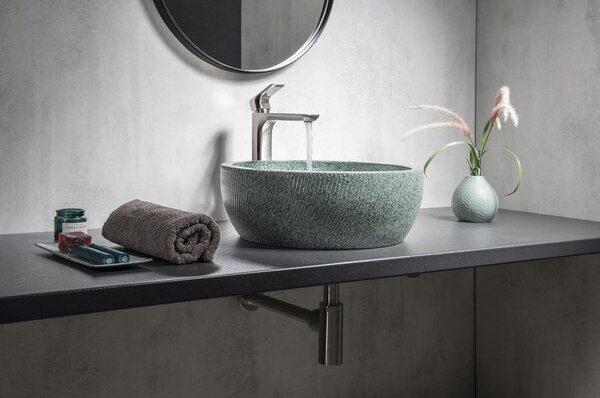Lavabo rotondo verde in ceramica ø 42 cm Priori – Sapho