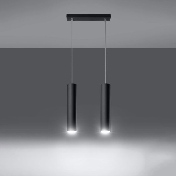 Lampada a sospensione 2xGU10 in acciaio LAGOS 2