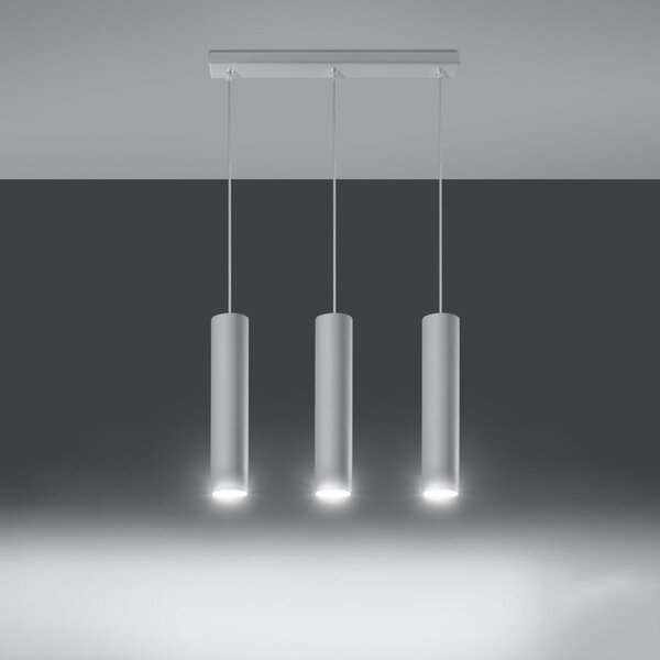 Lampada a Sospensione 3xGU10 in Acciaio LAGOS 3L