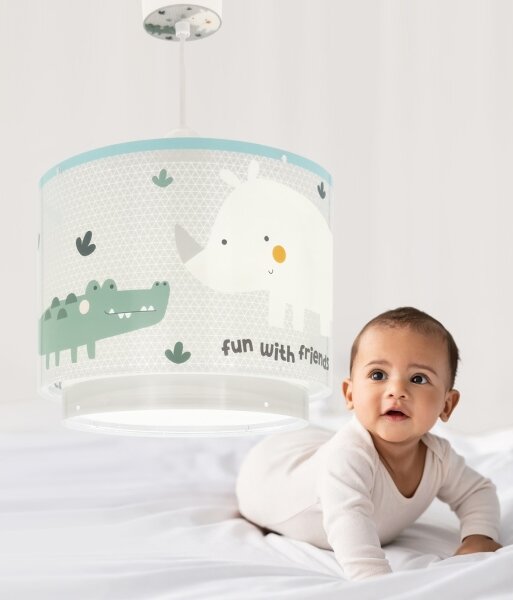 Dalber 60622 - Lampadario per bambini RHICO AND CROCO 1xE27/15W/230V