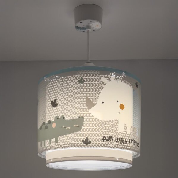 Dalber 60622 - Lampadario per bambini RHICO AND CROCO 1xE27/15W/230V