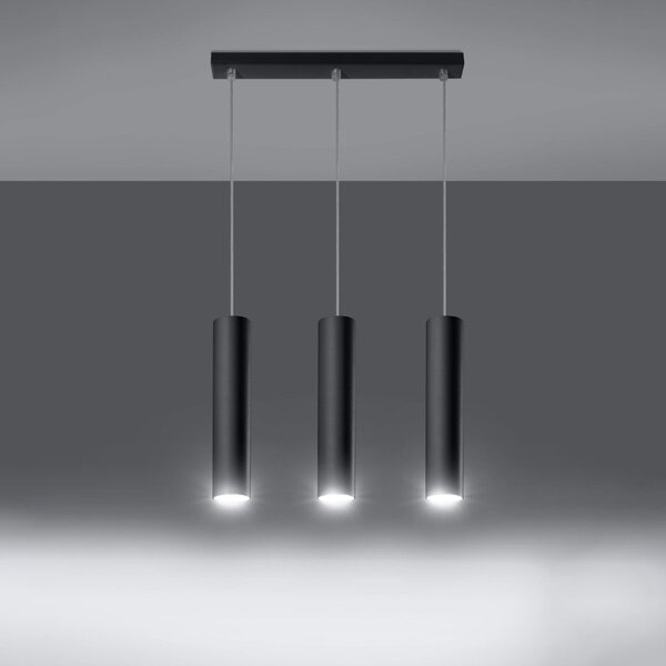 Lampada a Sospensione 3xGU10 in Acciaio LAGOS 3L