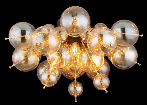Globo 15633DA - Lampadario a plafone UDO 3xE14/25W/230V diametro 55 cm oro