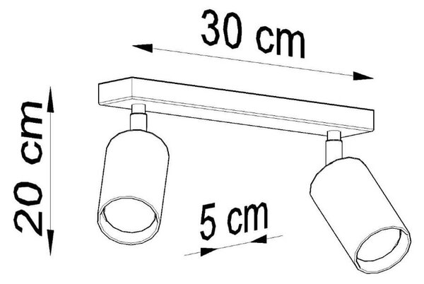 Lampada da Parete 2xGU10 Orientabile in Legno Naturale BERG