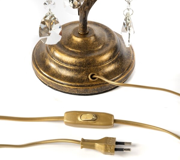 ONLI - Lampada da tavolo TERESA 1xE14/6W/230V bronzo