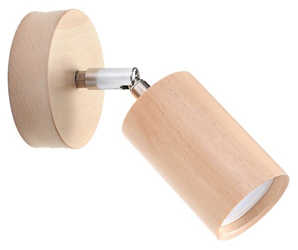 Lampada da Parete GU10 Orientabile in Legno Naturale BERG