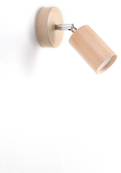 Lampada da Parete GU10 Orientabile in Legno Naturale BERG