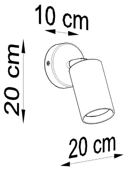 Lampada da Parete GU10 Orientabile in Legno Naturale BERG