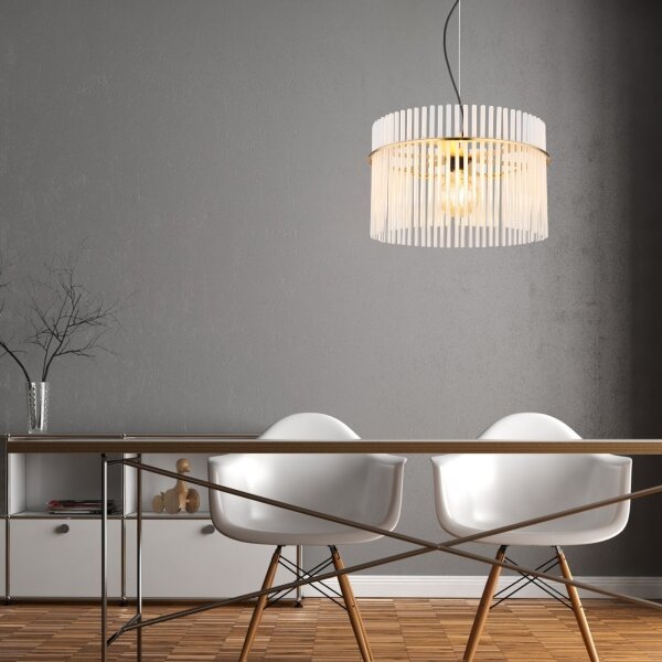 Globo 15698HM - Lampadario a sospensione con filo GORLEY 1xE27/60W/230V diametro 40 cm oro
