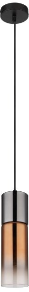 Globo 21000HG - Lampadario a sospensione con filo ANNIKA 1xE27/25W/230V diametro 10,5 cm nero/rame