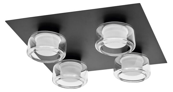 Ledvance -Plafoniera LED da bagno ORBIS FLAME 4xLED/5,5W/230V IP44 nero