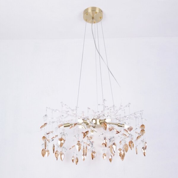 Globo 64132-8 - Lampadario a sospensione con filo DANNA 8xG9/8W/230V diametro 61 cm oro