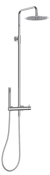 Set doccia Marwell rubinetto doccia Classico cromo 88-118x20 cm - asta doccia regolabile - doccia a pioggia - doccetta con flessibile
