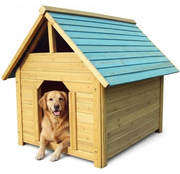 Mucola cuccia per cani all'aperto 95CM gabbia per cani resistente alle intemperie casa per cani in legno cuccia per animali domestici grotta per cani